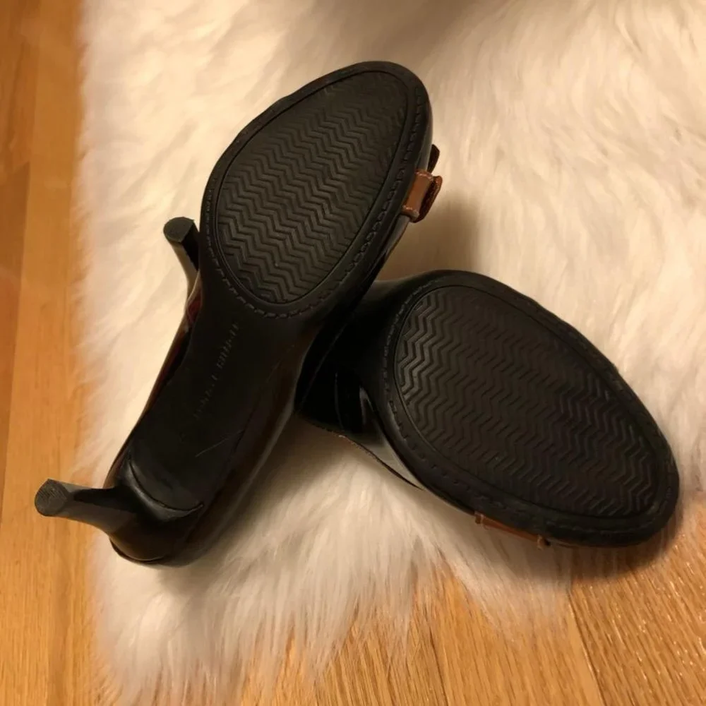 Tommy Hilfiger Black and Brown Heels